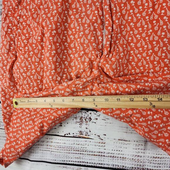 Polo Golf Ralph Lauren Classic Fit Shorts 33 Orange Giraffe Print Cotton Blend - Picture 7 of 9